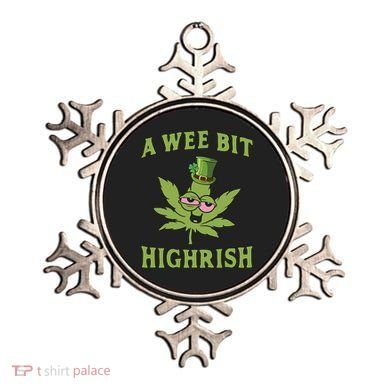 A Wee Bit Highrish Lucky Shamrock Funny St Patricks Day Ornament