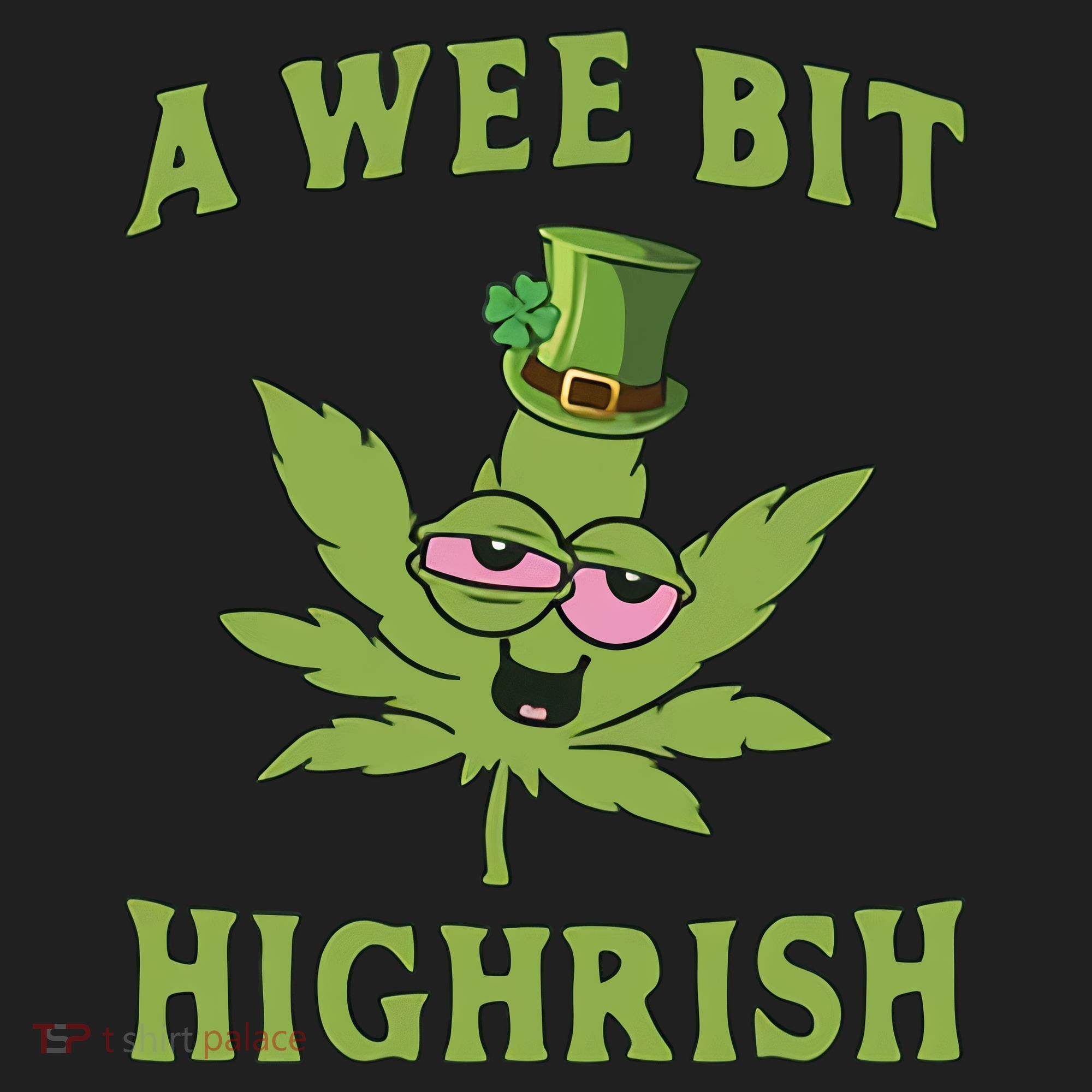 A Wee Bit Highrish Lucky Shamrock Funny St Patricks Day Hat