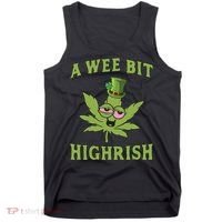 A Wee Bit Highrish Lucky Shamrock Funny St Patricks Day Tank Top thumb 0