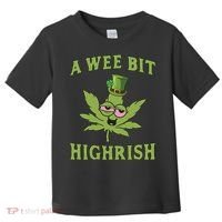 A Wee Bit Highrish Lucky Shamrock Funny St Patricks Day Toddler T-Shirt thumb 0