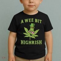 A Wee Bit Highrish Lucky Shamrock Funny St Patricks Day Toddler T-Shirt thumb 2