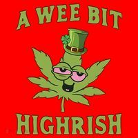 A Wee Bit Highrish Lucky Shamrock Funny St Patricks Day Santa Hat thumb 1