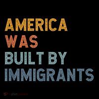 America Was Built By Immigrants Support Refugee Rights Bucket Hat thumb 4