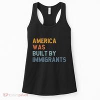 America Was Built By Immigrants Support Refugee Rights Women's Tank Top thumb 0