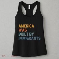 America Was Built By Immigrants Support Refugee Rights Women's Tank Top thumb 3