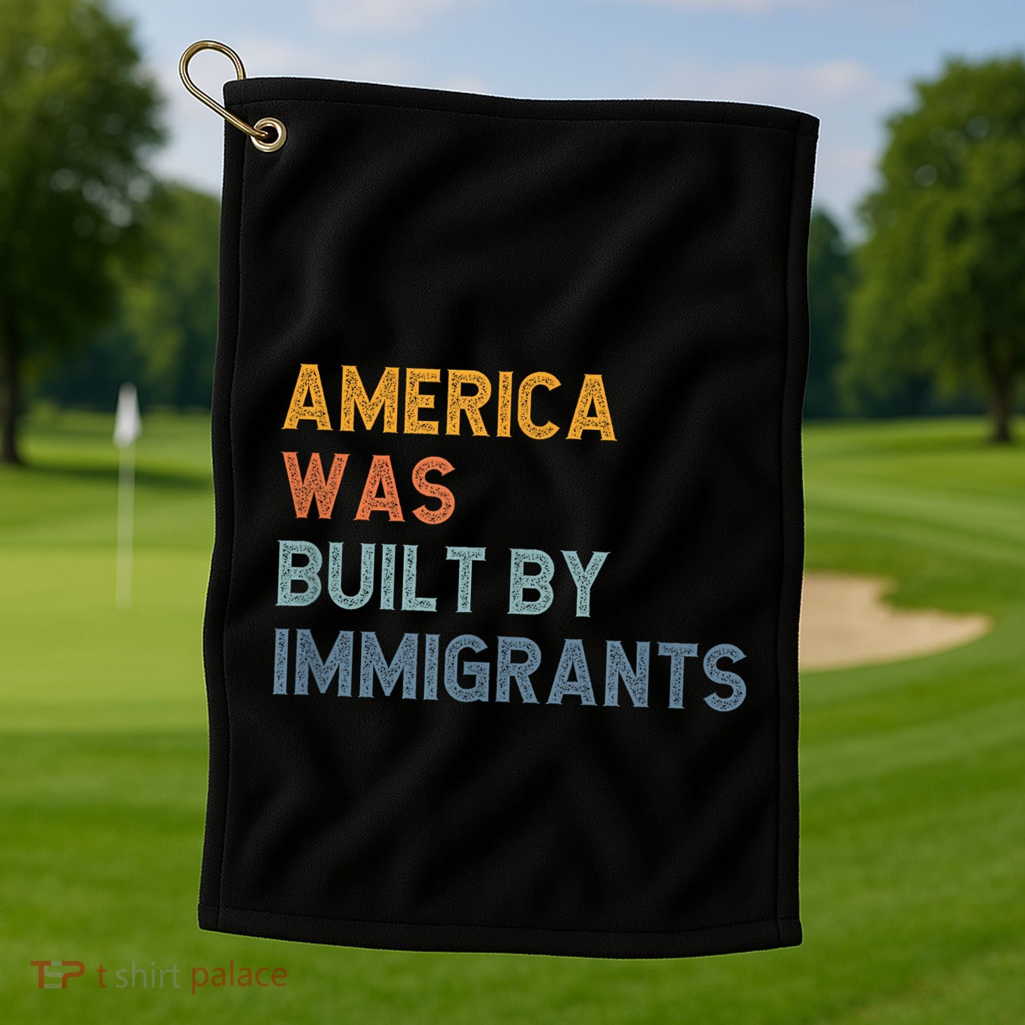 America Was Built By Immigrants Support Refugee Rights Golf Towel