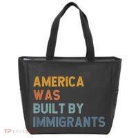 America Was Built By Immigrants Support Refugee Rights Tote Bag thumb 0