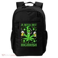 A Wee Bit Highrish Funny 420 Weed Marijuana St Patricks Day Backpack thumb 0
