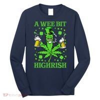 A Wee Bit Highrish Funny 420 Weed Marijuana St Patricks Day Long Sleeve Shirt thumb 0