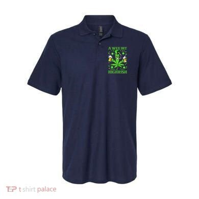 A Wee Bit Highrish Funny 420 Weed Marijuana St Patricks Day Polo
