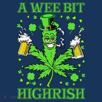 A Wee Bit Highrish Funny 420 Weed Marijuana St Patricks Day Mousepad thumb 1