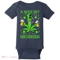 A Wee Bit Highrish Funny 420 Weed Marijuana St Patricks Day Baby Bodysuit thumb 0
