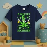 A Wee Bit Highrish Funny 420 Weed Marijuana St Patricks Day Toddler T-Shirt thumb 3