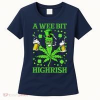 A Wee Bit Highrish Funny 420 Weed Marijuana St Patricks Day Women's T-Shirt thumb 0