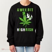 A Wee Bit Highrish Funny 420 Weed St Patricks Day Women's Sweatshirt thumb 0