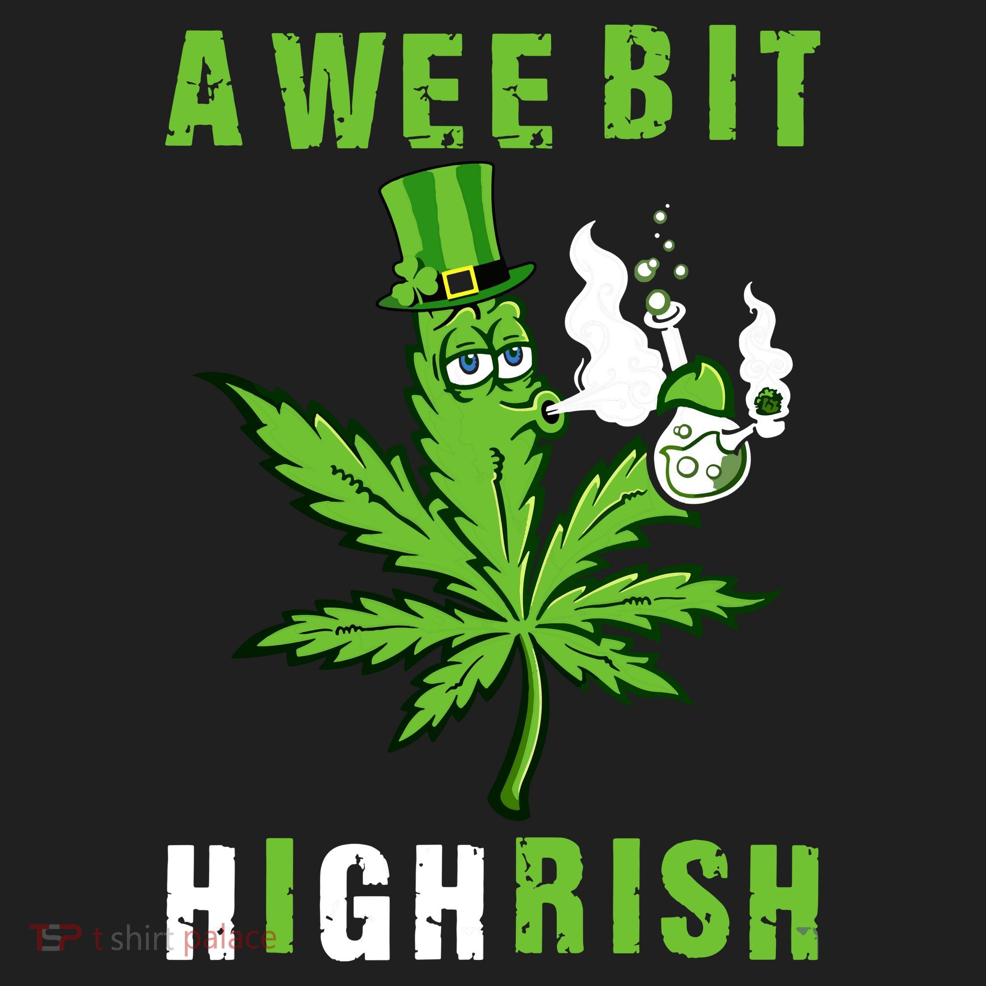 A Wee Bit Highrish Funny 420 Weed St Patricks Day Women's Sweatshirt