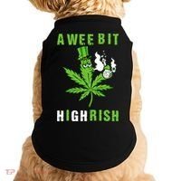 A Wee Bit Highrish Funny 420 Weed St Patricks Day Doggie Tank thumb 0