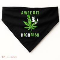 A Wee Bit Highrish Funny 420 Weed St Patricks Day USA-Made Doggie Bandana thumb 0