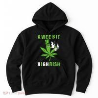 A Wee Bit Highrish Funny 420 Weed St Patricks Day Hoodie thumb 0
