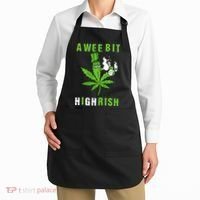A Wee Bit Highrish Funny 420 Weed St Patricks Day Apron thumb 2