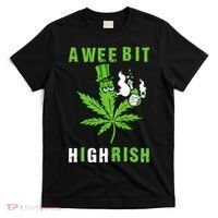 A Wee Bit Highrish Funny 420 Weed St Patricks Day T-Shirt thumb 0