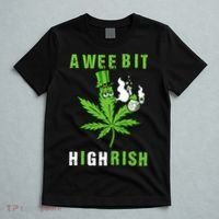 A Wee Bit Highrish Funny 420 Weed St Patricks Day T-Shirt thumb 5