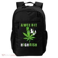 A Wee Bit Highrish Funny 420 Weed St Patricks Day Backpack thumb 0