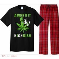 A Wee Bit Highrish Funny 420 Weed St Patricks Day Pajama Set thumb 0