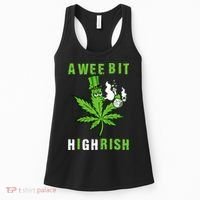 A Wee Bit Highrish Funny 420 Weed St Patricks Day Women's Tank Top thumb 0