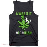 A Wee Bit Highrish Funny 420 Weed St Patricks Day Tank Top thumb 0