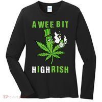 A Wee Bit Highrish Funny 420 Weed St Patricks Day Women's Long Sleeve Shirt thumb 0