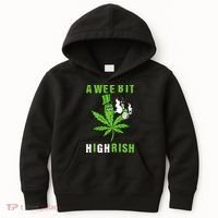 A Wee Bit Highrish Funny 420 Weed St Patricks Day Kids Hoodie thumb 0