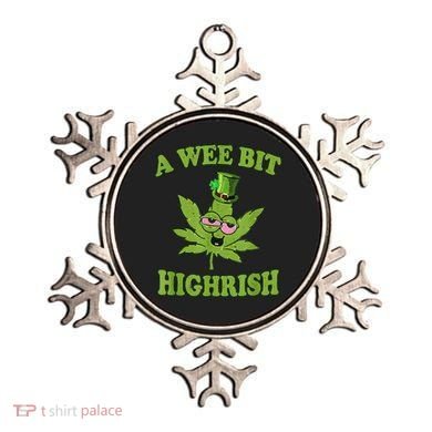 A Wee Bit Highrish Funny 420 Weed Marijuana St Patricks Day Ornament