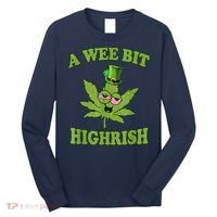 A Wee Bit Highrish Funny 420 Weed Marijuana St Patricks Day Long Sleeve Shirt thumb 0