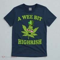 A Wee Bit Highrish Funny 420 Weed Marijuana St Patricks Day T-Shirt thumb 5