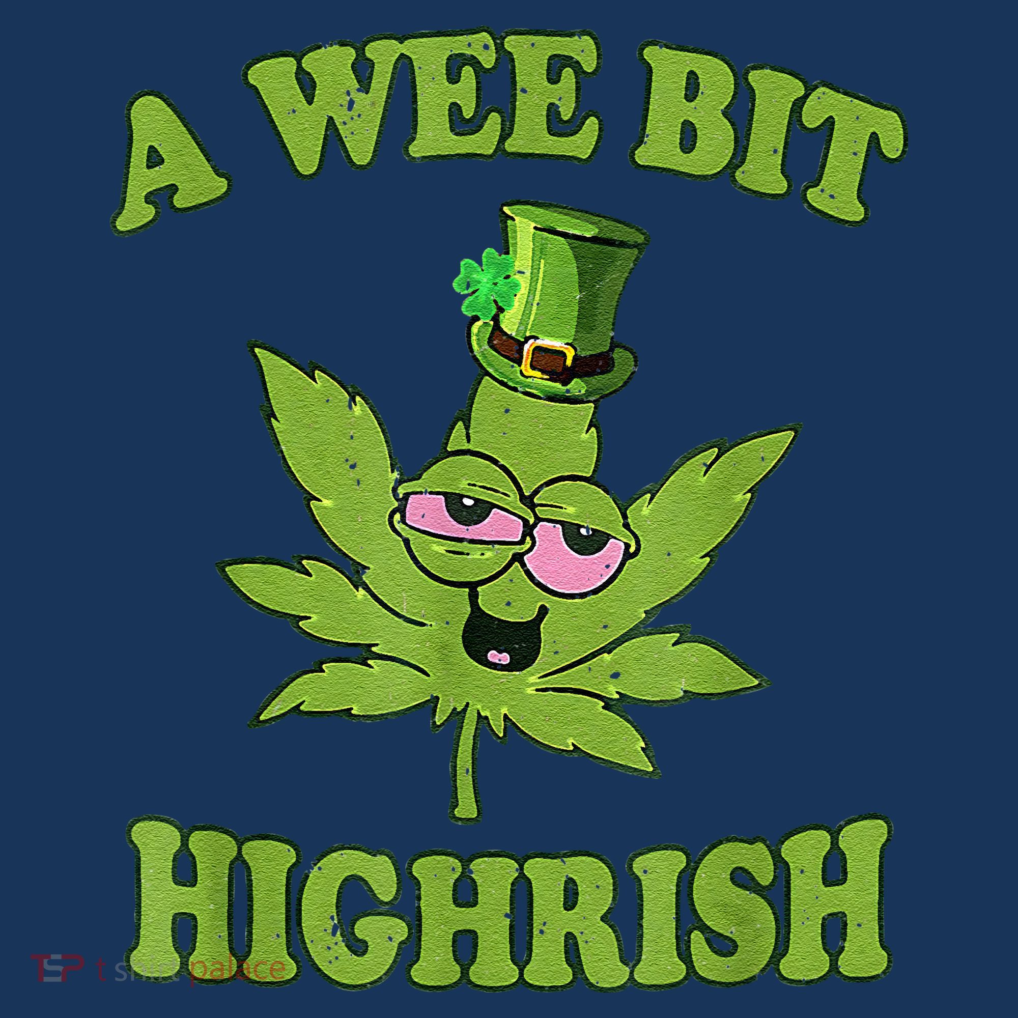 A Wee Bit Highrish Funny 420 Weed Marijuana St Patricks Day Beanie