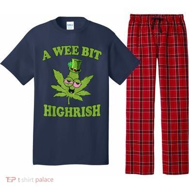 A Wee Bit Highrish Funny 420 Weed Marijuana St Patricks Day Pajama Set