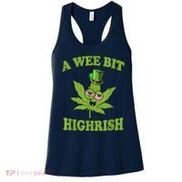 A Wee Bit Highrish Funny 420 Weed Marijuana St Patricks Day Women's Tank Top thumb 0