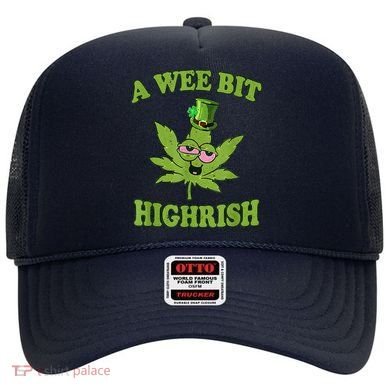 A Wee Bit Highrish Funny 420 Weed Marijuana St Patricks Day Hat