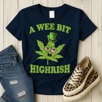 A Wee Bit Highrish Funny 420 Weed Marijuana St Patricks Day Women's T-Shirt thumb 3