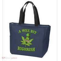 A Wee Bit Highrish Funny 420 Weed Marijuana St Patricks Day Tote Bag thumb 3