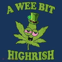 A Wee Bit Highrish Funny 420 Weed Marijuana St Patricks Day Tote Bag thumb 4