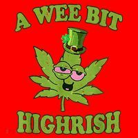 A Wee Bit Highrish Funny 420 Weed Marijuana St Patricks Day Santa Hat thumb 1