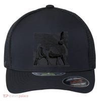 Assyrian Winged Bull Lamassu Iraq Iran Souvenir Cool Gift Flexfit Unipanel Trucker Cap thumb 0