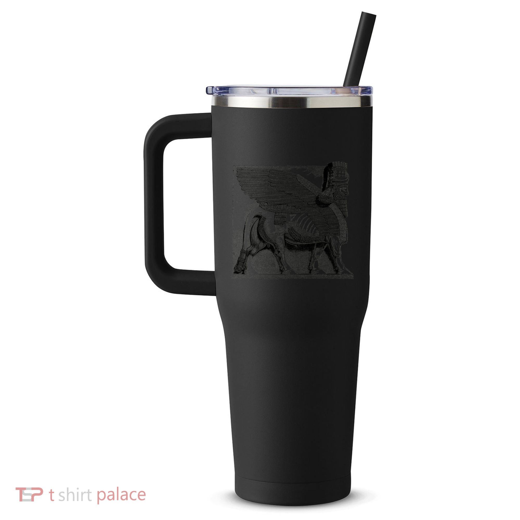 Assyrian Winged Bull Lamassu Iraq Iran Souvenir Cool Gift 40oz Vacuum Insulated Stainless Steel Travel Tumbler