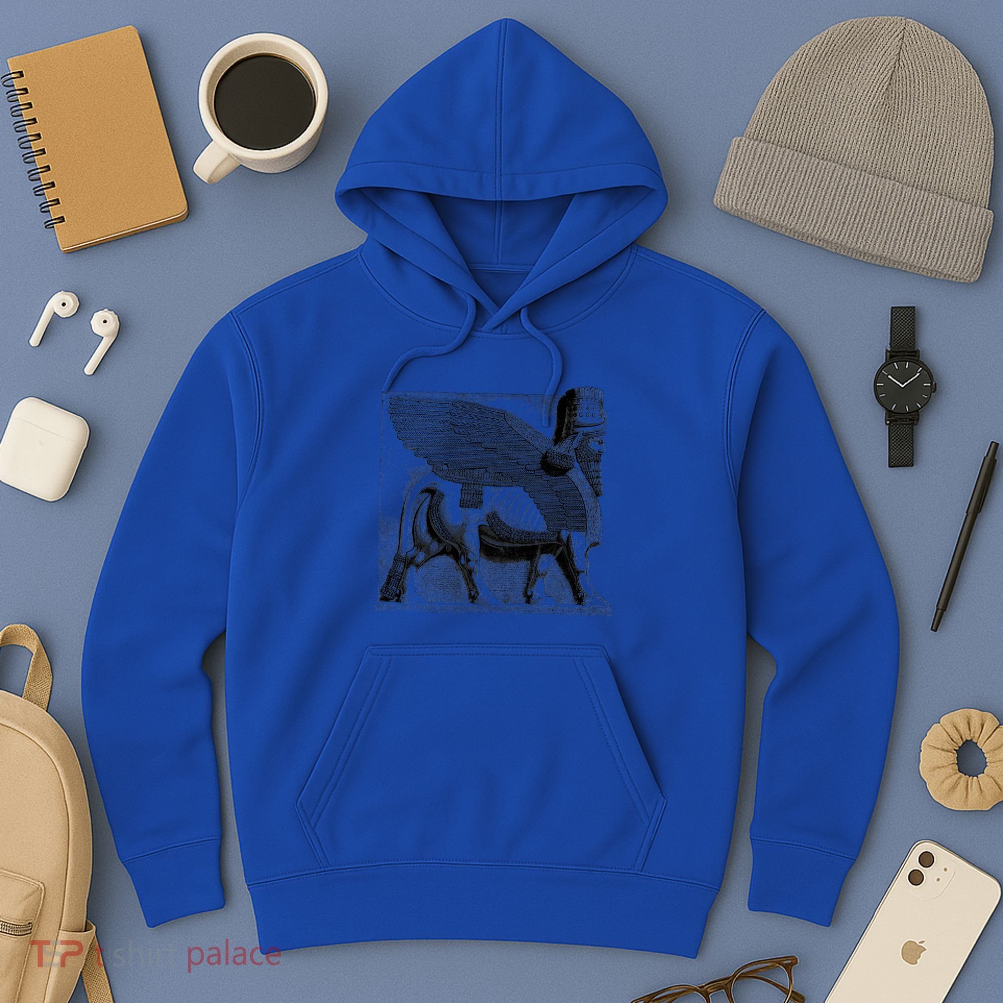 Assyrian Winged Bull Lamassu Iraq Iran Souvenir Cool Gift Hoodie