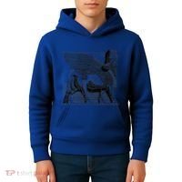 Assyrian Winged Bull Lamassu Iraq Iran Souvenir Cool Gift Kids Hoodie thumb 4