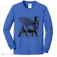 Assyrian Winged Bull Lamassu Iraq Iran Souvenir Cool Gift Kids Long Sleeve Shirt thumb 0