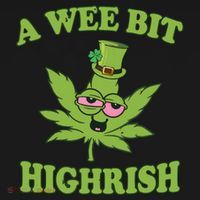 A Wee Bit Highrish Funny 420 Weed Marijuana St Patricks Day Backpack thumb 2