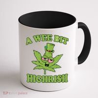 A Wee Bit Highrish Funny 420 Weed Marijuana St Patricks Day Coffee Mug thumb 1